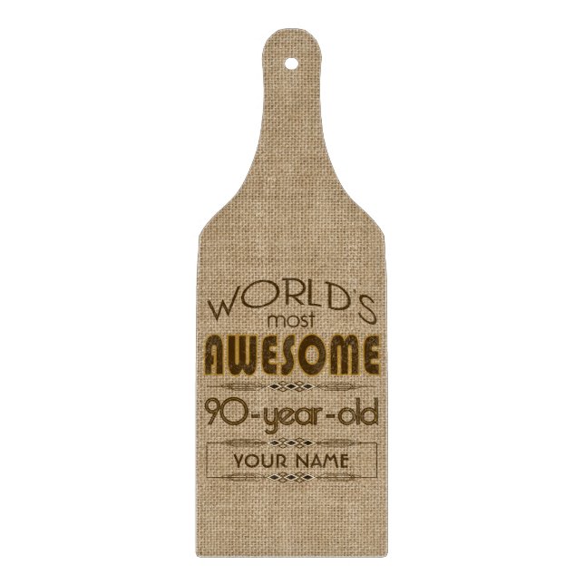 90th Birthday Celebration World Best Fabulous Cutting Board (Front)