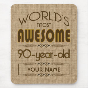 90th Birthday Celebration World Best Fabulous Mouse Mat