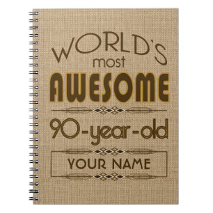 90th Birthday Celebration World Best Fabulous Notebook