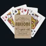 90th Birthday Celebration World Best Fabulous Playing Cards<br><div class="desc">Celebrate the milestone birthday of your favorite senior citizen with this fun gift reminding them of how fabulous they are. Customize with names,  initials or other text.</div>