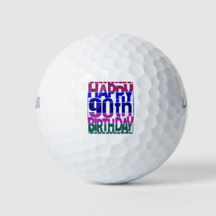 90th birthday_color gradients golf balls