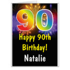 90th Birthday Colourful Rainbow Extra Large Jumbo