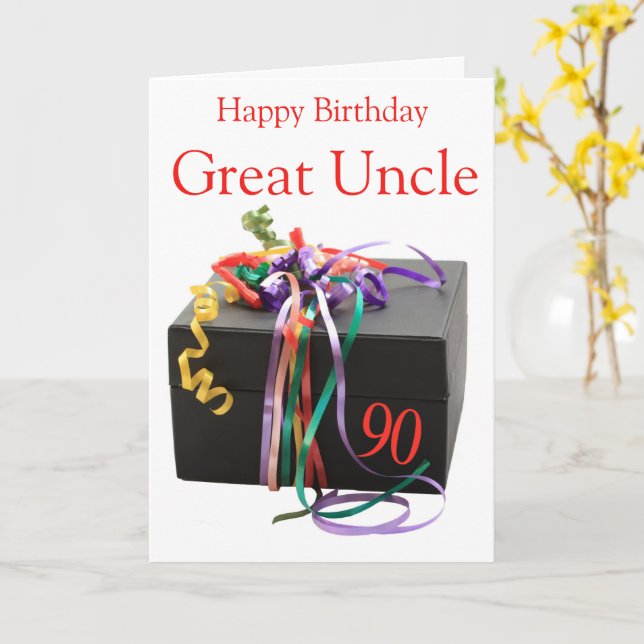 90th Birthday Customisable Card (Yellow Flower)