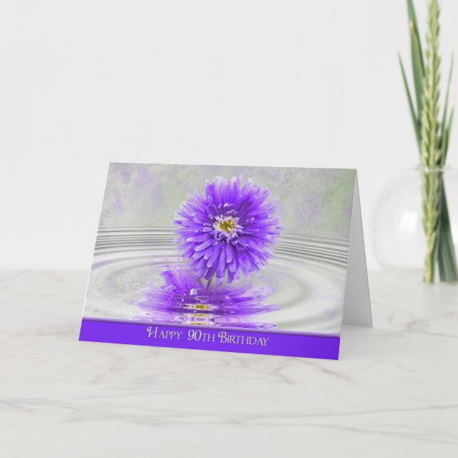 90th Birthday Dahlia Card (Front)
