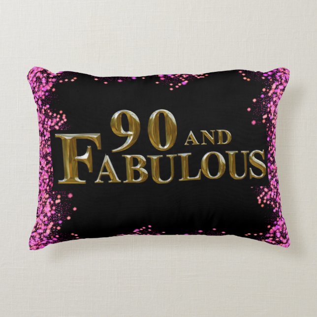 90th Birthday  Decorative Cushion (Front)