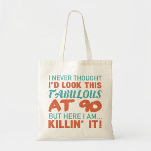 90th Birthday For Fabulous Women Tote Bag