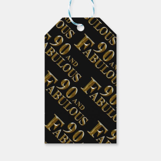 90th Birthday  Gift Tags (Front)