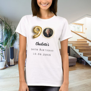 90th birthday gold photo T-Shirt