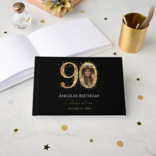 90th birthday guestbook Foil Guestbook