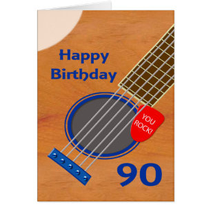 90th Birthday Guitar Player Birthday