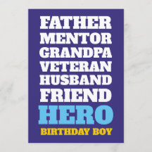 90th Birthday Hero Party Invitation