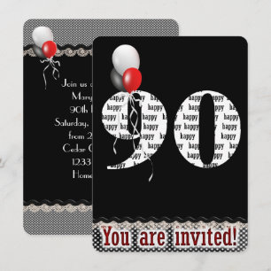 90th Birthday Invitation