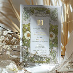 90th Birthday Invitation Art Nouveau by Mucha<br><div class="desc">Celebrate the remarkable milestone of 90 years with this enchanting 90th birthday invitation, showcasing Alphonse Mucha's vintage Art Nouveau foliage design. This exquisite invitation is a testament to the guest of honour's incredible journey through life, filled with cherished memories and achievements, parallelling the legendary Czech artist's lasting influence on the...</div>