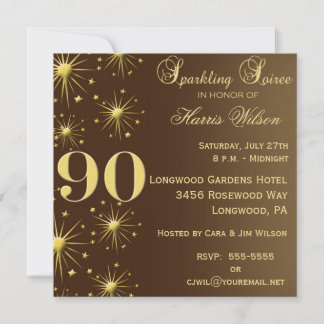 90th Birthday Invitations
