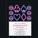 90th birthday invitations Casino theme Poker Girl<br><div class="desc">90th birthday invitations Casino theme Poker Girl black</div>
