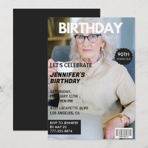 90th birthday invitations for her Magazine Cover