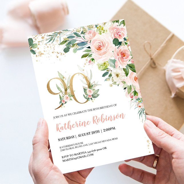 90th birthday invite for her Adult Birthday (Creator Uploaded)
