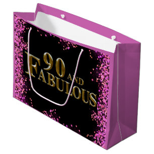 90th Birthday Large Gift Bag