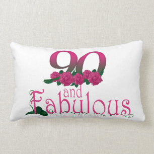 90th birthday Lumbar Pillow 13" x 21"