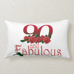 90th birthday Lumbar Pillow 13" x 21"