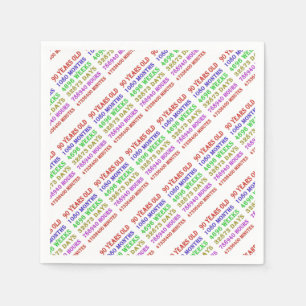 90th Birthday Milestones Napkin