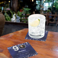 90th birthday navy blue silver stars photo