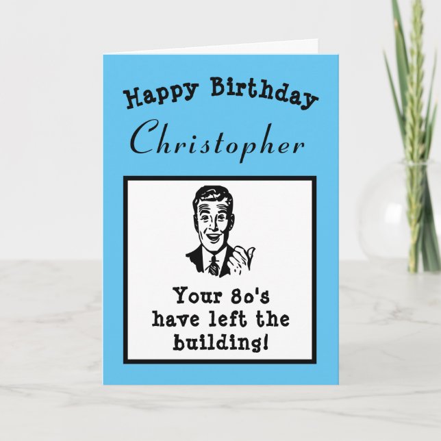 90th Birthday Over The Hill Funny Personalised Card (Front)
