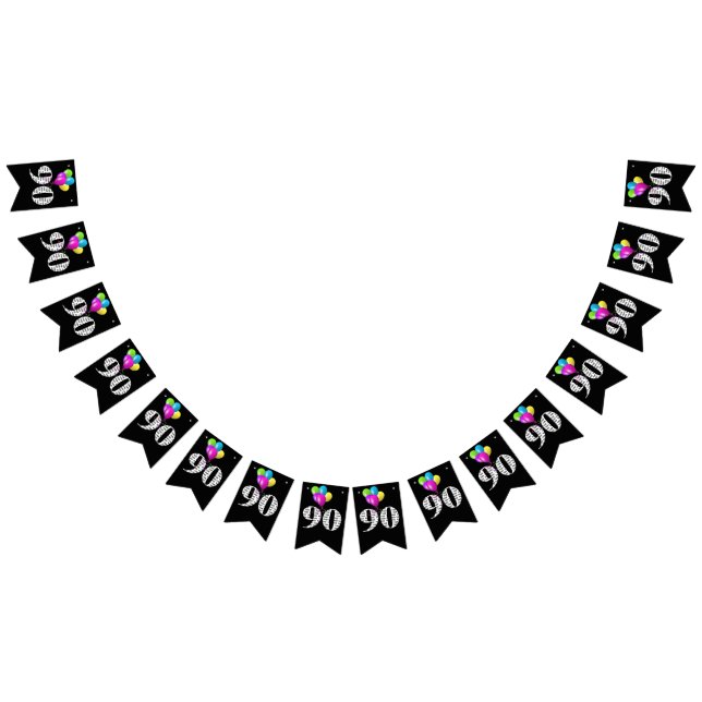 90th birthday party balloons bunting  (All)