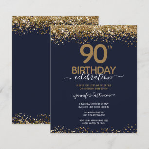 90th Birthday Party Budget Invitation