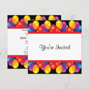 90th Birthday Party Celebration DIY Text Invitation