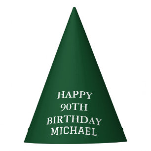 90th Birthday Party Celebration Green Adult Hat