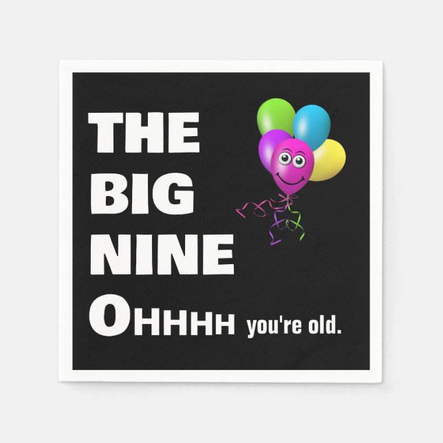 90th Birthday Party Getting Old Humour  Napkin (Front)