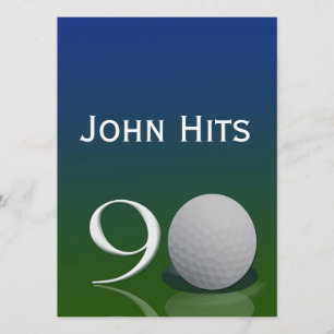 90th Birthday Party Golf invitation template