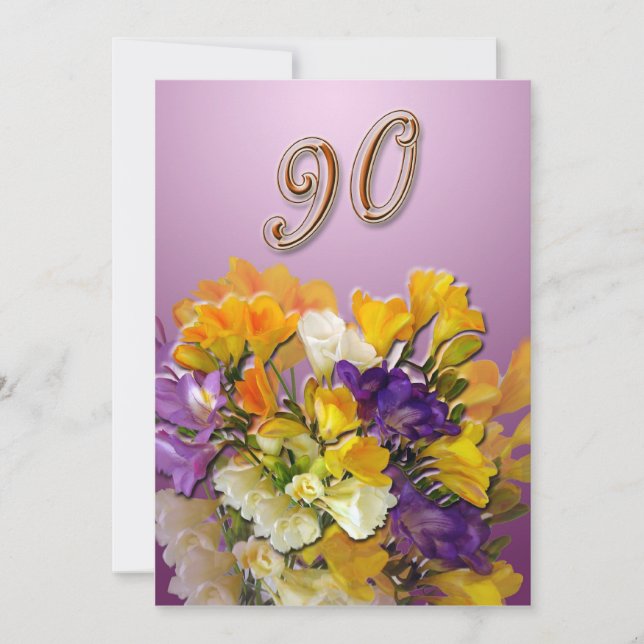90th Birthday Party Invitation - (Front)