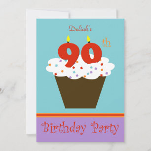 90th Birthday Party Invitation 90 Candles