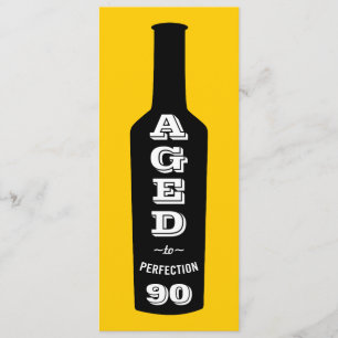 90th Birthday Party Invitation Aged to Perfection