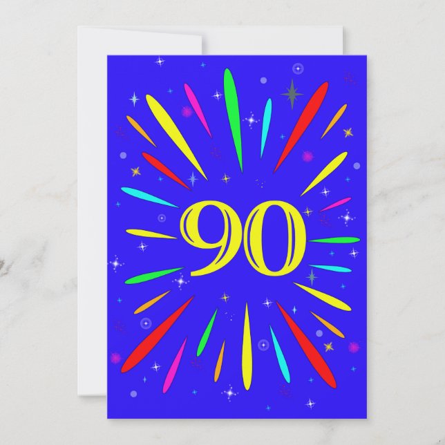 90th Birthday Party Invitation Explosion  (Front)