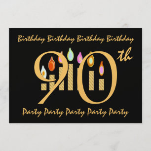 90th Birthday Party Invitation Template