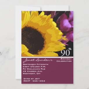 90th Birthday Party Invitations