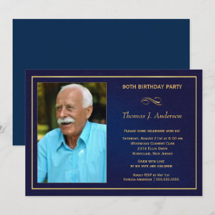 90th Birthday Party Invitations - Add your photo