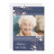 90th BIrthday Party Invitations Blue Coral Flowers