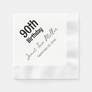 90th Birthday Party Paper Napkins