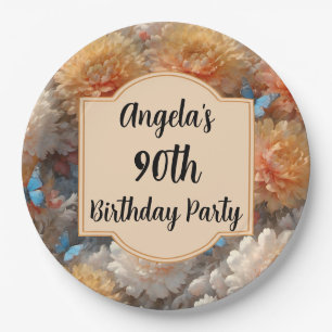 90th Birthday Party Paper Plate