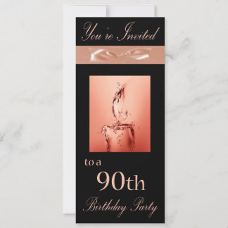 90th Birthday Party Personalised Invitation