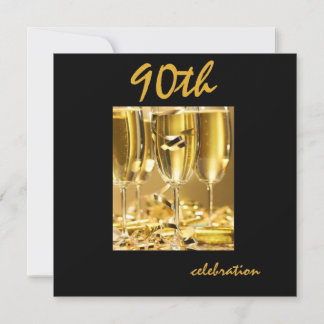 90th Birthday Party Personalised Invitation