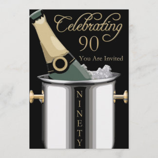 90th Birthday Party Personalised Invitation