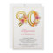 90th Birthday Party Pretty Floral Gold Number 90