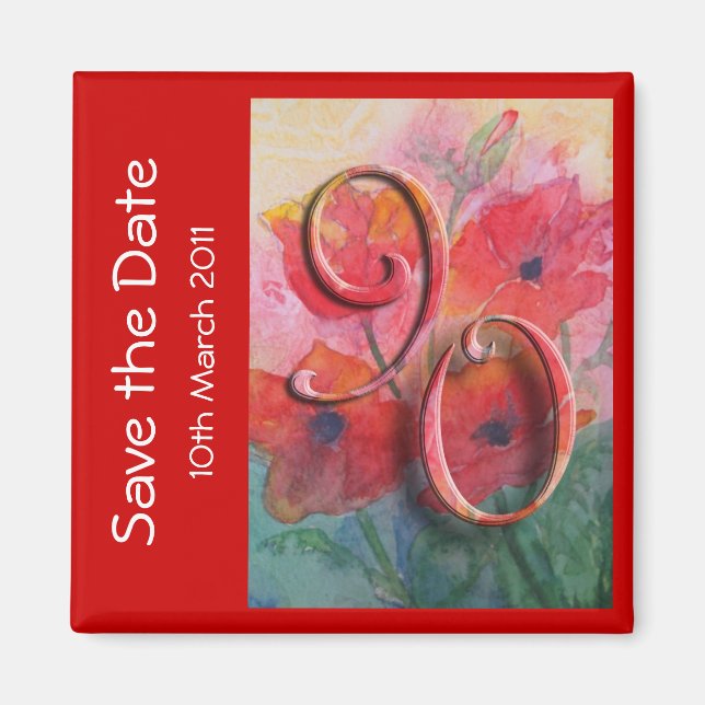 90th birthday party Save the Date Magnet (Front)