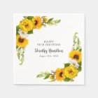 90th Birthday Party Sunflower Daisy Custom