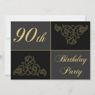 90th Birthday Party supplies Invitation